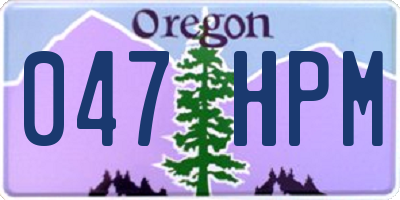 OR license plate 047HPM