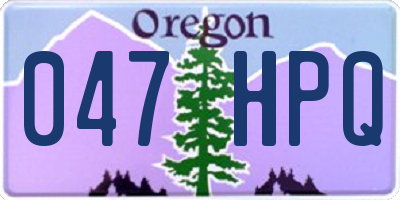 OR license plate 047HPQ