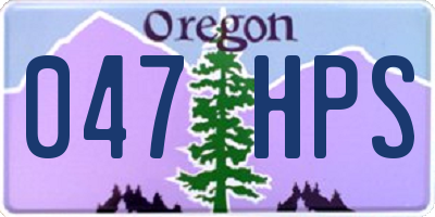 OR license plate 047HPS