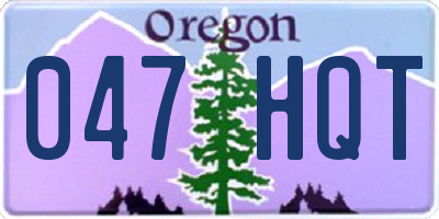 OR license plate 047HQT