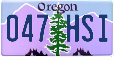 OR license plate 047HSI