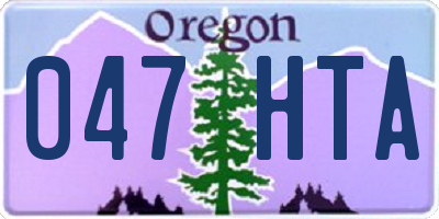 OR license plate 047HTA