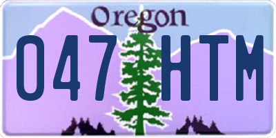OR license plate 047HTM