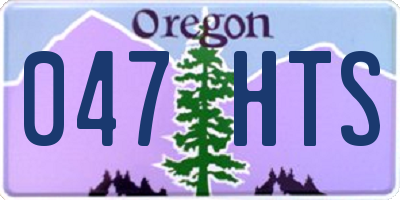 OR license plate 047HTS