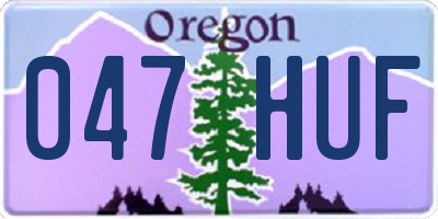 OR license plate 047HUF