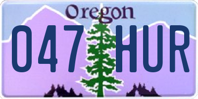 OR license plate 047HUR