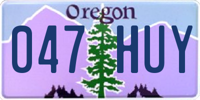 OR license plate 047HUY