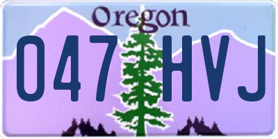 OR license plate 047HVJ