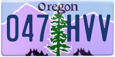 OR license plate 047HVV