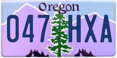 OR license plate 047HXA