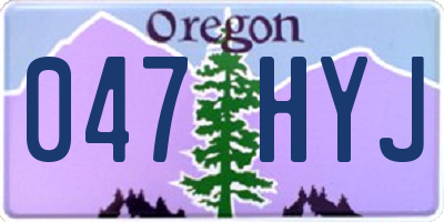 OR license plate 047HYJ