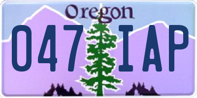 OR license plate 047IAP