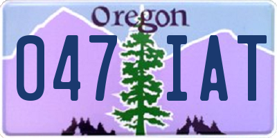OR license plate 047IAT