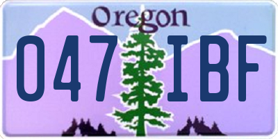 OR license plate 047IBF