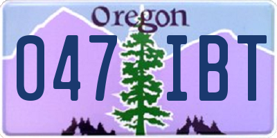 OR license plate 047IBT