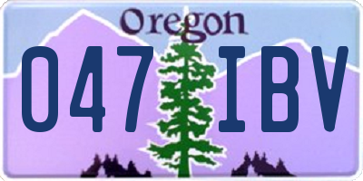 OR license plate 047IBV