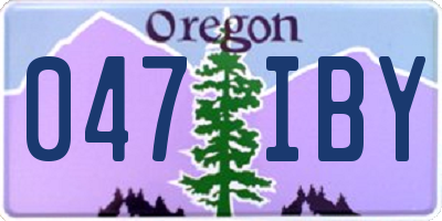 OR license plate 047IBY