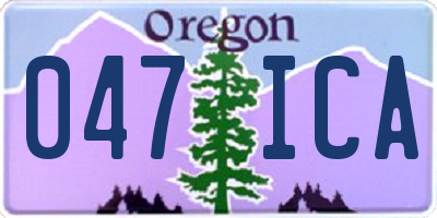 OR license plate 047ICA