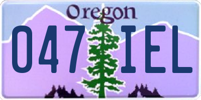 OR license plate 047IEL