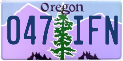 OR license plate 047IFN