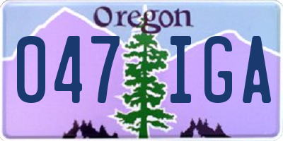 OR license plate 047IGA