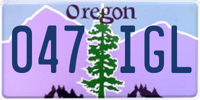 OR license plate 047IGL