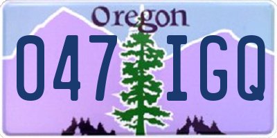 OR license plate 047IGQ