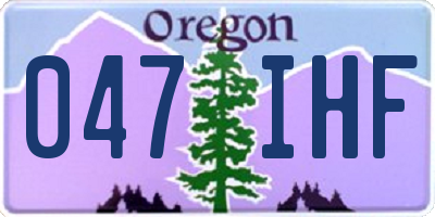 OR license plate 047IHF