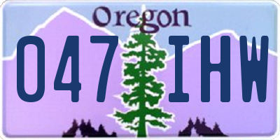 OR license plate 047IHW