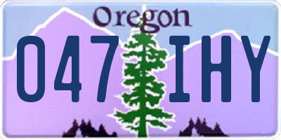 OR license plate 047IHY