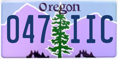 OR license plate 047IIC