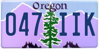 OR license plate 047IIK