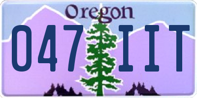 OR license plate 047IIT