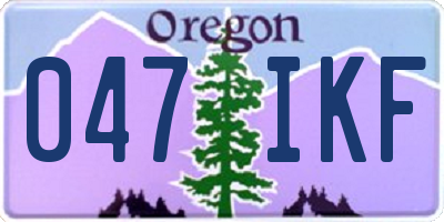 OR license plate 047IKF