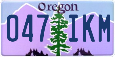 OR license plate 047IKM
