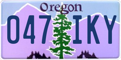 OR license plate 047IKY