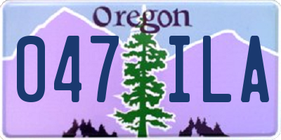 OR license plate 047ILA
