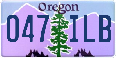 OR license plate 047ILB