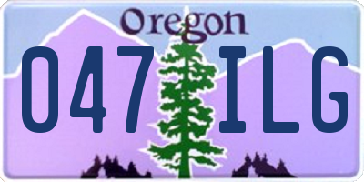 OR license plate 047ILG