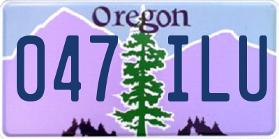 OR license plate 047ILU