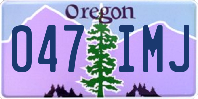 OR license plate 047IMJ