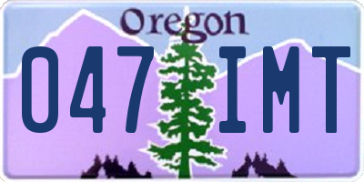 OR license plate 047IMT