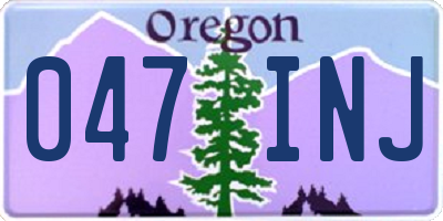 OR license plate 047INJ