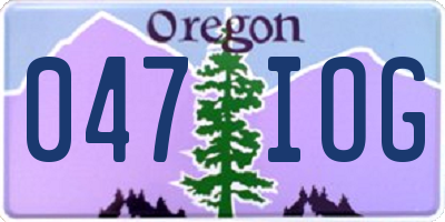 OR license plate 047IOG