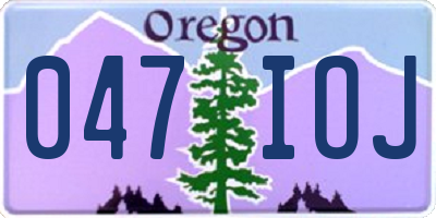 OR license plate 047IOJ