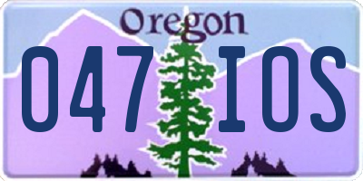 OR license plate 047IOS