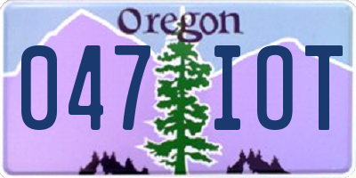 OR license plate 047IOT