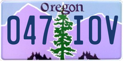 OR license plate 047IOV