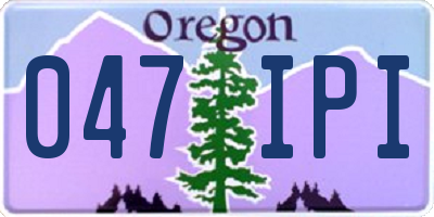 OR license plate 047IPI