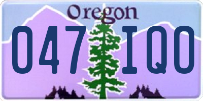 OR license plate 047IQO